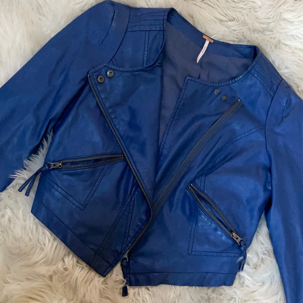 Free People faux leather jacket